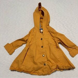 Aspen‎ Kids Girls Hooded Coat with Snap Buttons, Size 24 months - Yellow